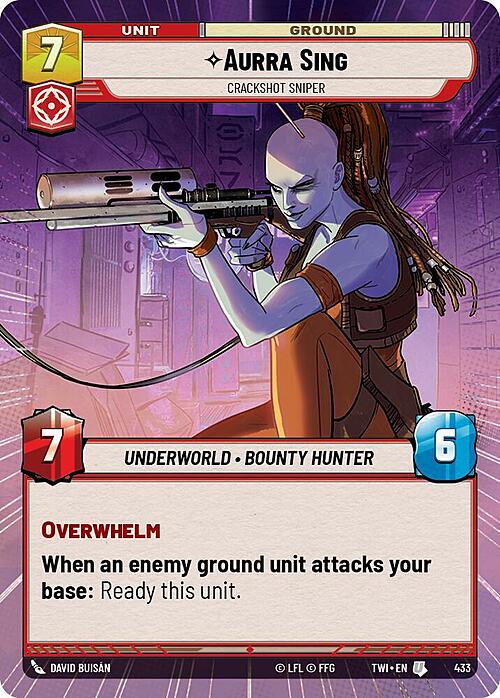 Aurra Sing - Crackshot Sniper Card Front
