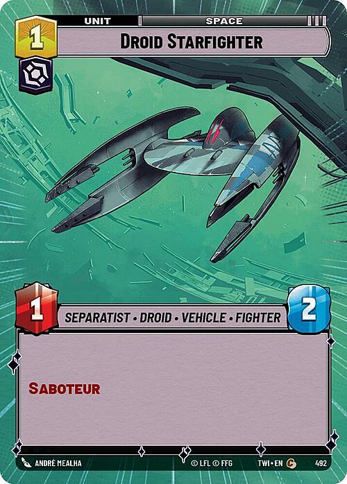 Droid Starfighter Card Front