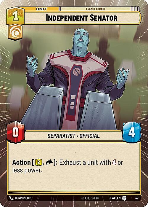 Independent Senator Card Front