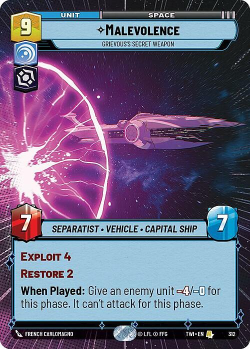 Malevolence - Grievous's Secret Weapon Card Front