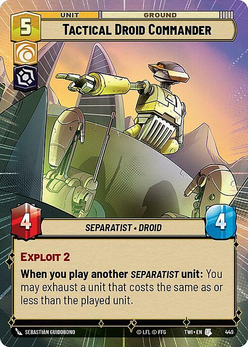 Tactical Droid Commander Card Front