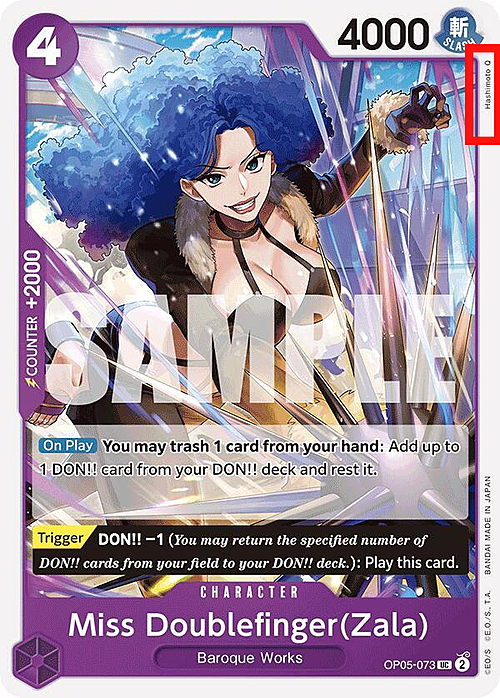 Miss Doublefinger(Zala) Card Front