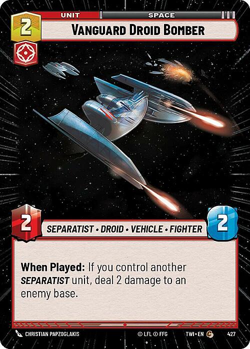 Vanguard Droid Bomber Card Front