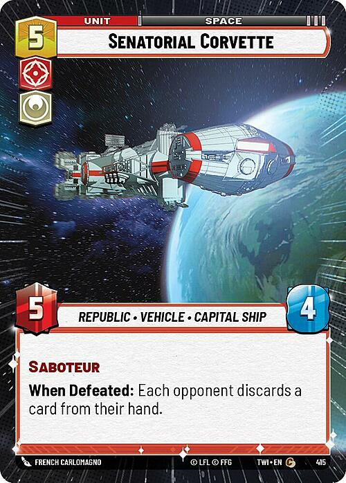 Senatorial Corvette Card Front