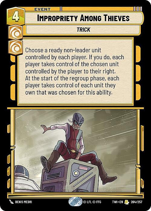 Impropriety Among Thieves Card Front