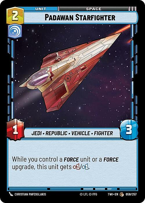 Padawan Starfighter Card Front