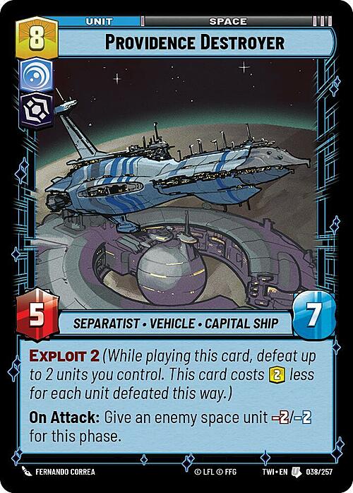 Providence Destroyer Card Front