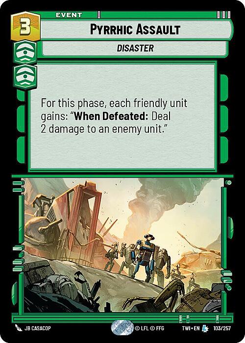 Pyrrhic Assault Card Front