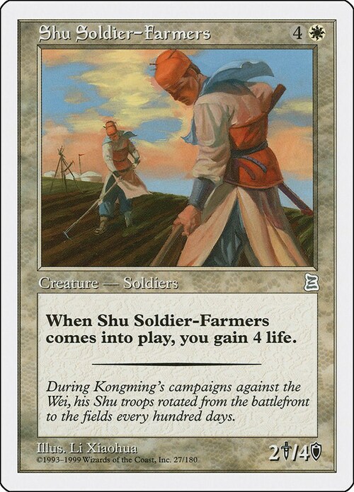 Shu Soldier-Farmers Card Front