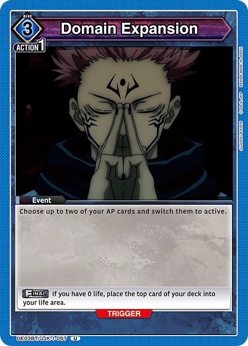 Domain Expansion Card Front