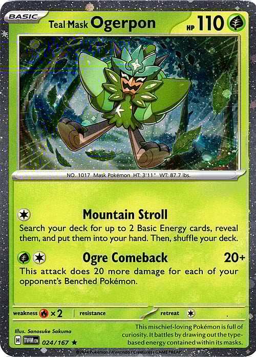 Teal Mask Ogerpon Card Front