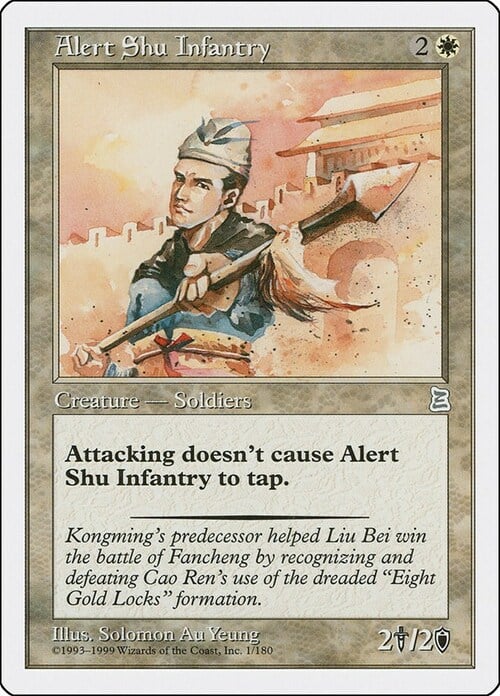 Alert Shu Infantry Card Front