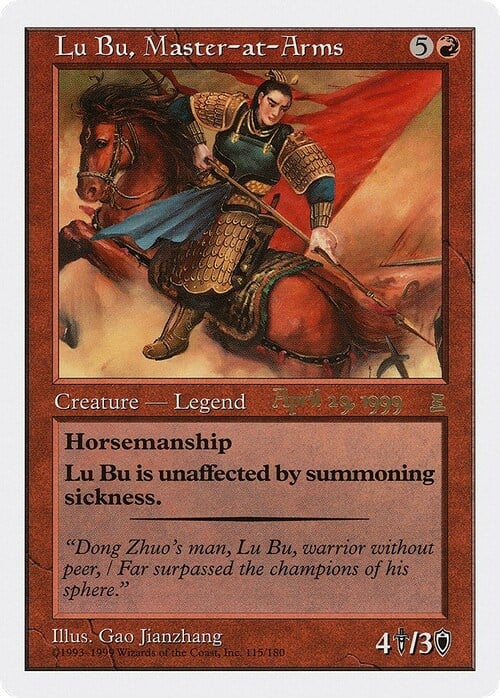 Lu Bu, Master-at-Arms Card Front