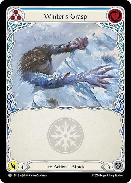Winter's Grasp - Blue Card Front