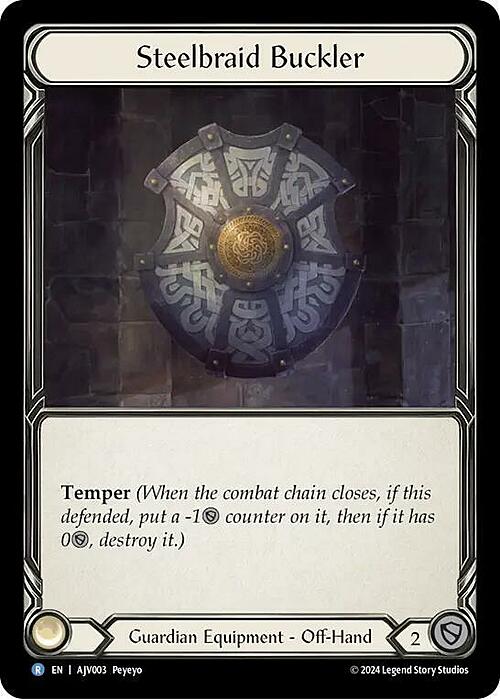 Steelbraid Buckler Card Front