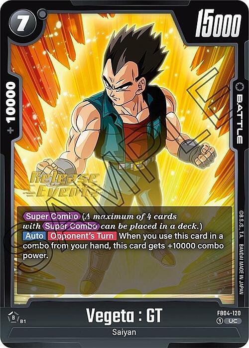 Vegeta : GT Card Front