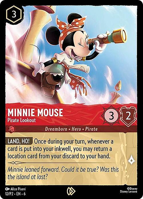 Minnie Mouse - Pirate Lookout Card Front