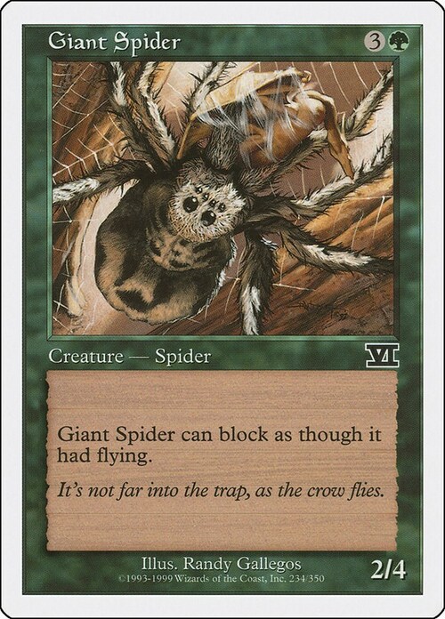 Araña gigante Frente