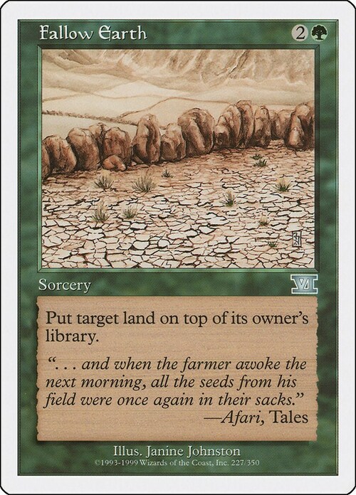 Fallow Earth Card Front