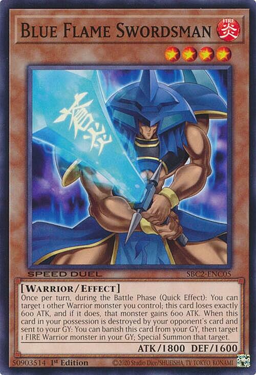 Blue Flame Swordsman Card Front