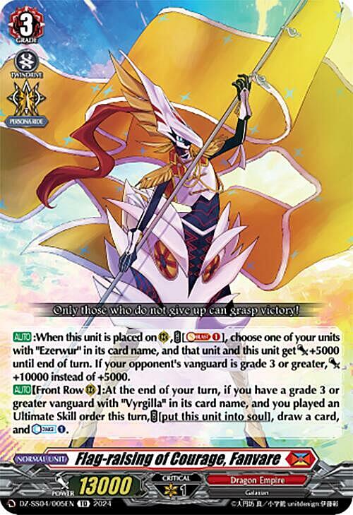 Flag-raising of Courage, Fanvare Card Front