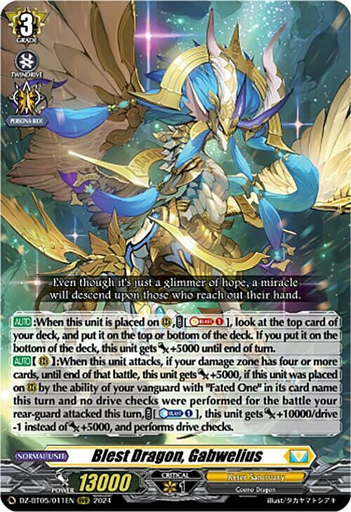 Blest Dragon, Gabwelius Card Front