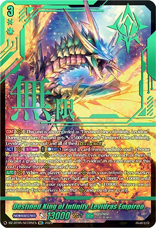 Destined King of Infinity, Levidras Empireo Card Front