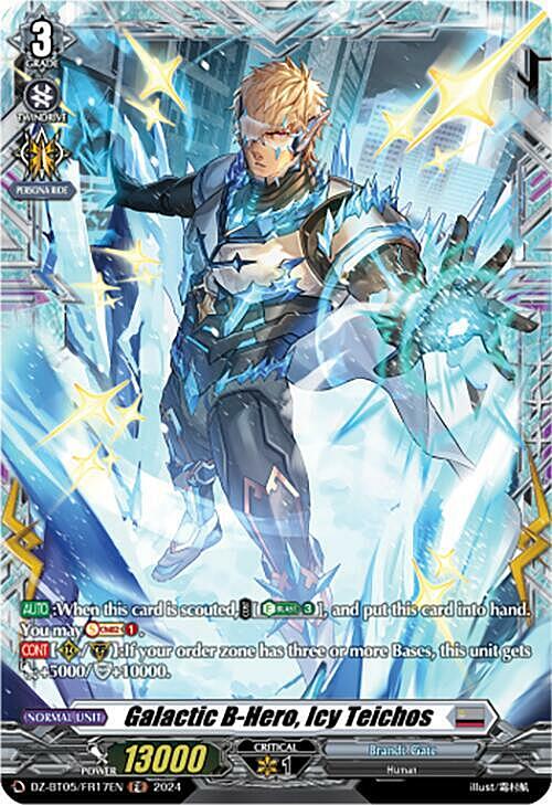 Galactic B-Hero, Icy Teichos Card Front