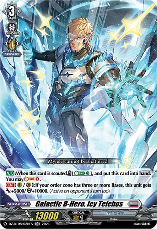 Galactic B-Hero, Icy Teichos Card Front