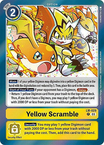 Yellow Scramble Card Front