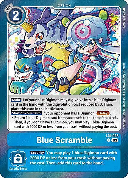 Blue Scramble Card Front