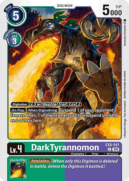 DarkTyrannomon Card Front