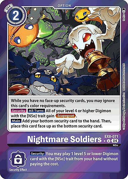 Nightmare Soldiers Card Front