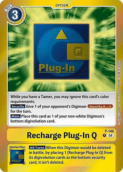 Recharge Plug-In Q Card Front
