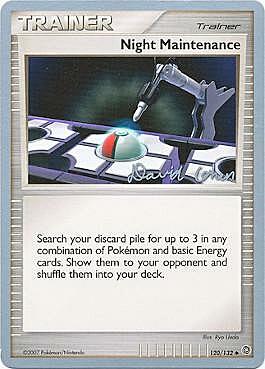 Night Maintenance Card Front