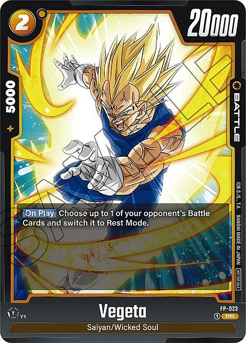 Vegeta Card Front