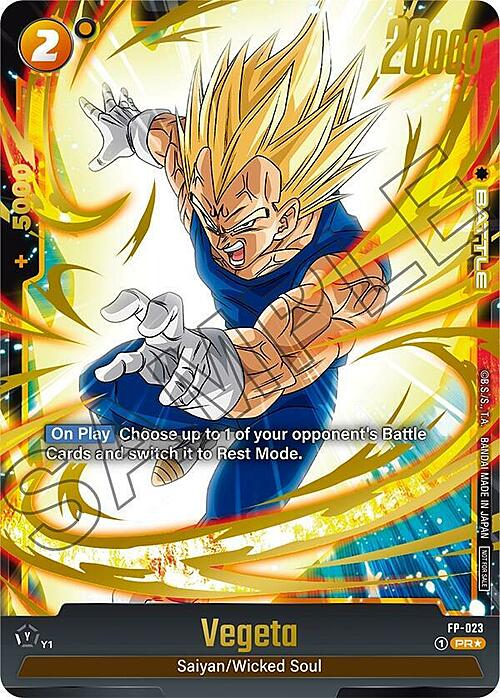 Vegeta Card Front