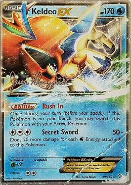 Keldeo EX [Rush In | Secret Sword] Card Front
