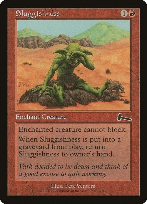 Sluggishness Card Front