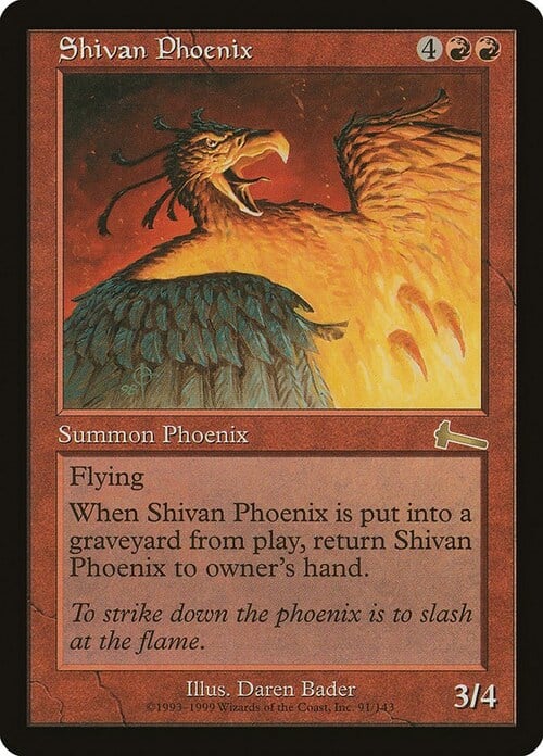 Shivan Phoenix Card Front