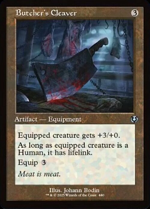 Butcher's Cleaver Card Front