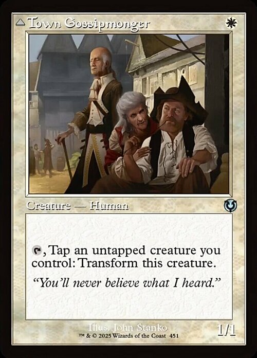 Town Gossipmonger // Incited Rabble Card Front
