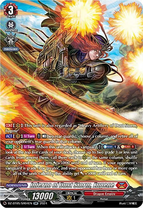 Inferno of Dust Storm, Eugene Card Front