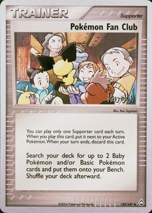 Pokémon Fan Club Card Front