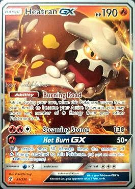 Heatran GX [Burning Road | Steaming Stomp | Hot Burn GX] Card Front
