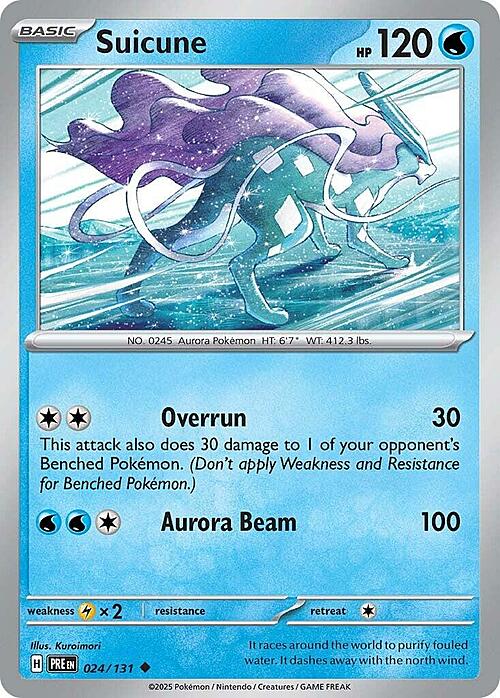 Suicune Card Front