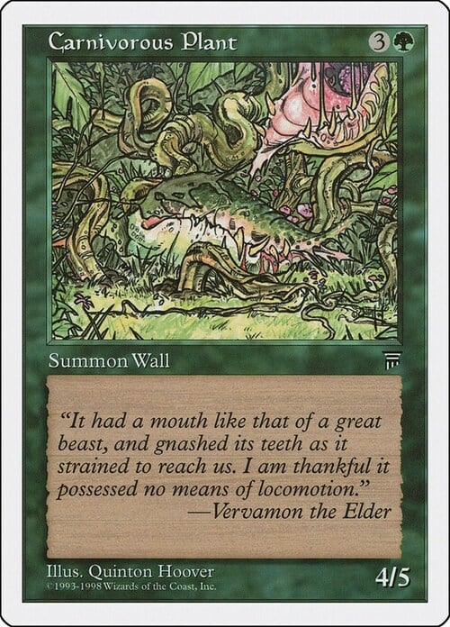 Carnivorous Plant Card Front