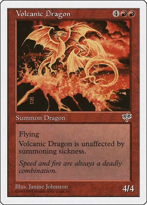 Volcanic Dragon Card Front