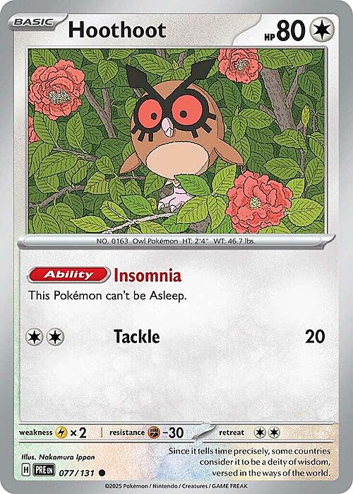 Hoothoot Card Front