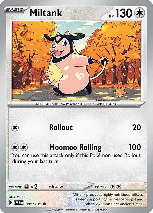 Miltank Card Front